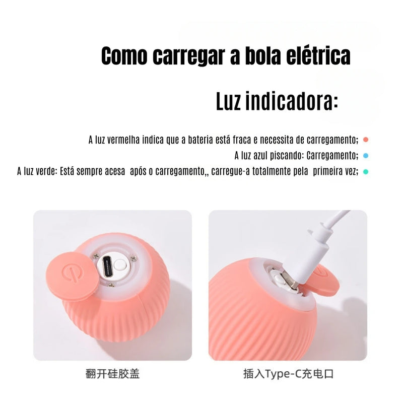 Bola mágica rolante automática para cães e gatos